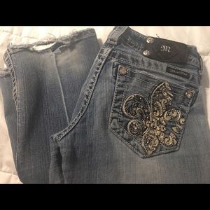 Destroyed Miss Me jeans. Size 25 bootcut